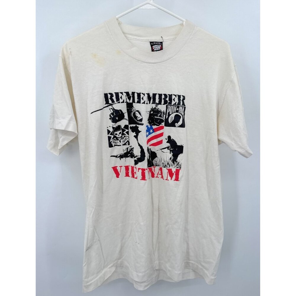 Vintage Screen Stars Vietnam War POW‎ MIA T-Shirt  Sz XL SEE MEASUREMENTS